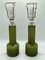 Midcentury Green Glass Table Lamps by Gert Nyström for Hyllinge. 1960s, Set of 2 1