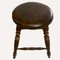 Antique Victorian Tudor Low Elm Bar Stool, England, 1900s 7