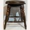 Antique Victorian Tudor Low Elm Bar Stool, England, 1900s, Image 5