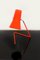 Lámpara de mesa roja de Josef Hurka para Drupol, años 60, Imagen 12