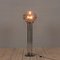Lámpara de pie italiana de cristal de Murano soplado y cromo, años 70, Imagen 4