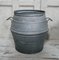 Vintage Belgian Galvanised Barrel Dolly Tub 1