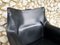 CAB 414 Sessel aus schwarzem Leder von Mario Bellini für Cassina, 1980er 9