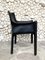 CAB 414 Sessel aus schwarzem Leder von Mario Bellini für Cassina, 1980er 3