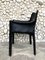 CAB 414 Sessel aus schwarzem Leder von Mario Bellini für Cassina, 1980er 5