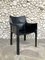 CAB 414 Armchair in Black Leather by Mario Bellini for Cassina, 1980s, Image 1