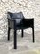 CAB 414 Sessel aus schwarzem Leder von Mario Bellini für Cassina, 1980er 16