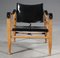 Safari Chair by Aage Bruun & Son in Black Leather, 1960s 2