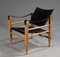 Safari Chair by Aage Bruun & Son in Black Leather, 1960s 3