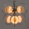 Space Age Italian Murano Glass Chrome Plated Chandelier from Mazzega, 1970s, Image 4