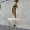 Lámpara de techo de cristal de Murano y latón, años 60, Imagen 7