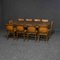 Tavolo allungabile in quercia con sedie, inizio XX secolo, set di 11, Immagine 9