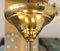 Glass and Brass Ceiling Lamp, 1950s 16