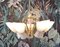Glass and Brass Ceiling Lamp, 1950s, Image 1