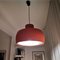 Large Mid-Century Scandinavian Modern Orange Metal Hanging Light, 1960s, Image 5