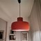 Grande Lampe à Suspension Mid-Century Moderne en Métal Orange, 1960s 3
