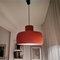 Large Mid-Century Scandinavian Modern Orange Metal Hanging Light, 1960s 3