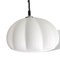 Mid-Century Italian Modern Glossy White Pull Down Pumpkin Lamp, 1960s 4
