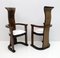 Art Deco Walnut Chairs with High Backrest, Set of 2 1