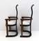 Art Deco Stühle aus Nussholz mit hoher Rückenlehne, 2er Set 6