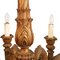 Large Florentine Baroque Chandelier in Hand Carved Walnut, Image 4