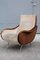 Italian Velvet Chromed Armchair with Feet in the Style of Zanuo, 1950s 1