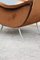 Butaca italiana de terciopelo cromado con patas al estilo de Zanuo, años 50, Imagen 2