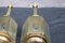 Large Italian Brass Wall Lanterns and Molated Windows, 1970s, Set of 2 9