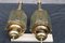 Large Italian Brass Wall Lanterns and Molated Windows, 1970s, Set of 2 4