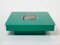 Green Lacquer and Chrome Square Bar Coffee Table in the Style of Mario Sabot, 1970s 1
