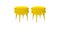 Taburete Marshmallow amarillo de Royal Stranger. Juego de 2, Imagen 1