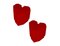 Taburete Queen Heart rojo de Royal Stranger. Juego de 2, Imagen 1