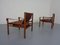 Rosewood & Leather Sirocco Safari Chairs by Arne Norell, 1960s, Set of 2 8