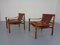 Rosewood & Leather Sirocco Safari Chairs by Arne Norell, 1960s, Set of 2 5