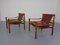 Rosewood & Leather Sirocco Safari Chairs by Arne Norell, 1960s, Set of 2, Image 5