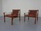 Sirocco Safari Stühle aus Palisander & Leder von Arne Norell, 1960er, 2er Set 6