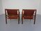 Rosewood & Leather Sirocco Safari Chairs by Arne Norell, 1960s, Set of 2 9