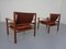 Rosewood & Leather Sirocco Safari Chairs by Arne Norell, 1960s, Set of 2, Image 2