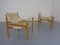 Oak & Leather Sirocco Safari Chairs by Arne Norell, 1960s, Set of 2 1