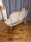 Kleines Louis XVI Basket Sofa aus lackiertem Holz 15