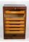 Jalousi Cabinet in Polished Wood with Drawers, 1960s 5