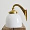 Antique Wall Light with Opaline Shade, Image 6