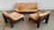 Leather Lounge Chairs from Maison Regain, Set of 3, Image 1