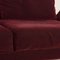 Sofá de tres plazas Brühl Moule de tela roja con función Relax, Imagen 4