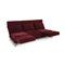 Red Brühl Moule Fabric Three-Seater Sofa with Relax Function 3