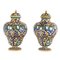 Neo-renaissance Style Polychrome Majolica Vases With Lids, Set of 4 1