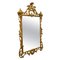 Neoclassical Rectangular Gold Foil Hand Carved Wooden Mirror, Spain, 1970 1