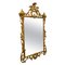 Neoclassical Rectangular Gold Foil Hand Carved Wooden Mirror, Spain, 1970, Image 1