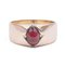 Vintage 14k Gold Ring with Cabochon-Cut Garnet, 1950s 1