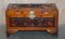 Antique Chinese Hand Carved Camphor Wood Travelling Trunk, 1900s 3